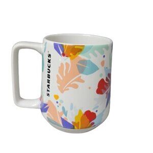 Starbucks Summer 2020 Tropical Leaves Ceramic Coffee Cup Mug 14 oz